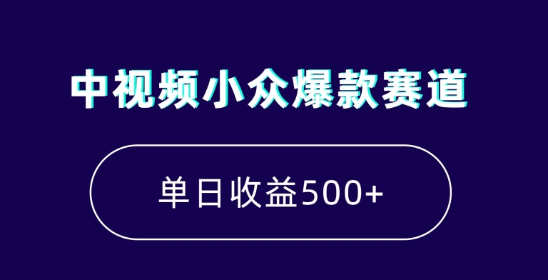 中视频小众爆款赛道，7天涨粉5万+，小白也能无脑操作，轻松月入上万【揭秘】 - 搞薯条网-搞薯条网