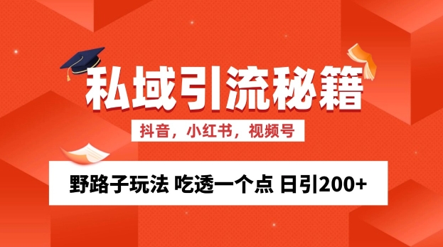 私域流量的精准化获客方法 野路子玩法 吃透一个点 日引200+ 【揭秘】 - 搞薯条网-搞薯条网