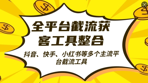 全平台截流获客工县整合全自动引流，日引2000+精准客户【揭秘】 - 搞薯条网-搞薯条网