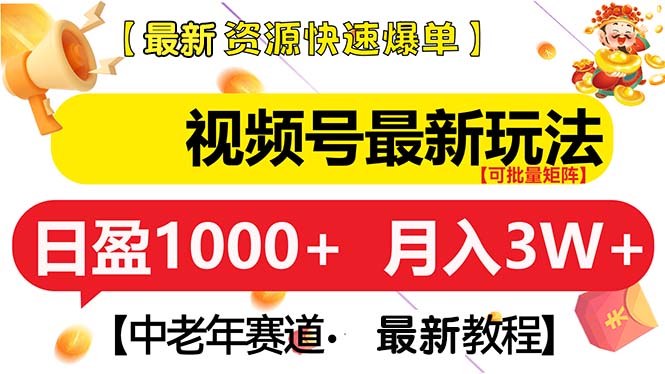 视频号最新玩法 中老年赛道 月入3W+ - 搞薯条网-搞薯条网