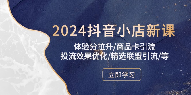 2024抖音小店新课，体验分拉升/商品卡引流/投流效果优化/精选联盟引流/等 - 搞薯条网-搞薯条网