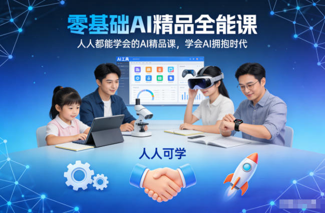 零基础AI精品全能课,人人都能学会的AI精品课,学会AI拥抱时代-搞薯条网