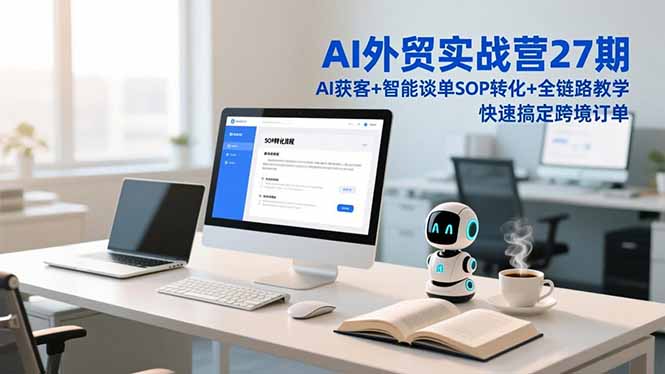 AI外贸实战营27期,AI获客+智能谈单+SOP转化+全链路教学,快速搞定跨境订单-搞薯条网