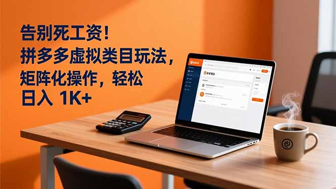 告别死工资!拼多多虚拟类目玩法,矩阵化操作,轻松日入 1K+-搞薯条网