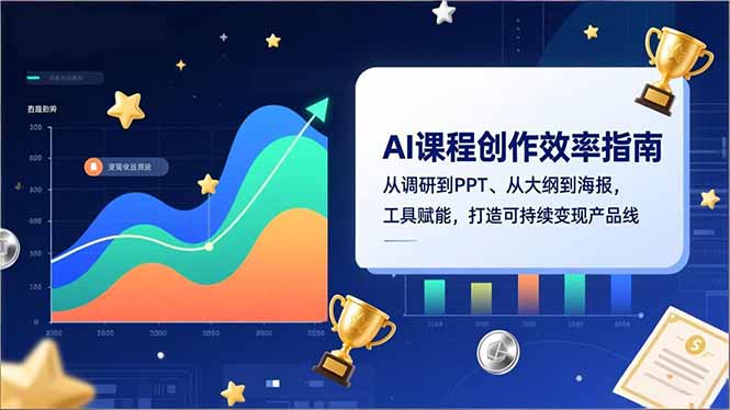 AI课程创作效率指南,从调研到PPT、从大纲到海报,工具赋能,打造可持续变现产品线-搞薯条网