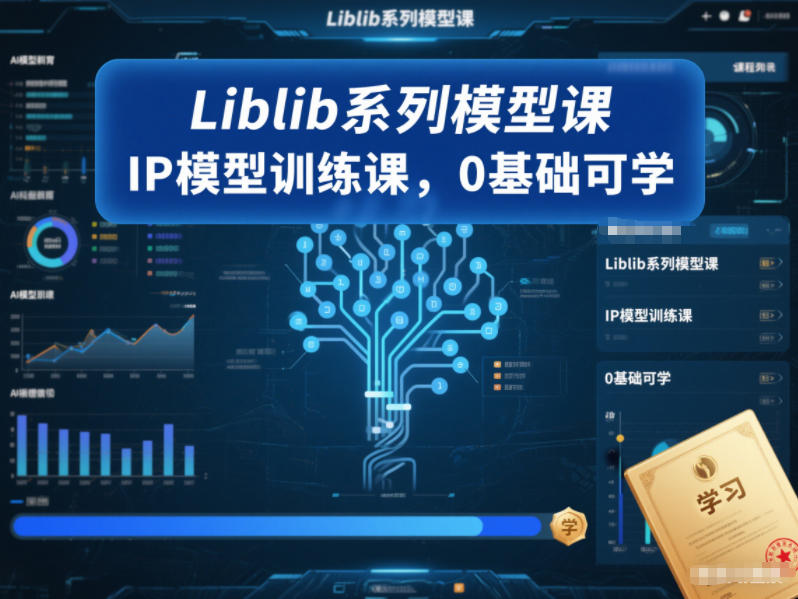 Liblib系列模型课,IP模型训练课,0基础可学-搞薯条网