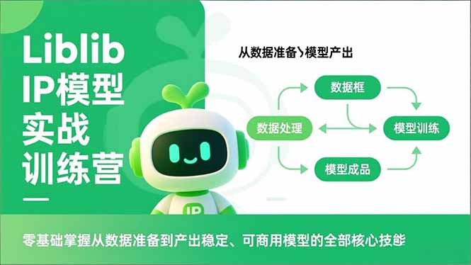 Liblib IP模型实战训练营,零基础掌握从数据准备到产出稳定、可商用模型的全部核心技能-搞薯条网