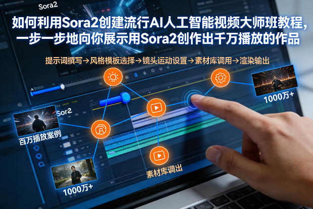 如何利用Sora2创建流行AI人工智能视频大师班,一步一步地向你展示用Sora2创作出千万播放的作品-搞薯条网