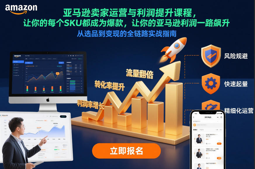 亚马逊卖家运营与利润提升课程,让你的每个SKU都成为爆款,让你的亚马逊利润一路飙升(更新12月)-搞薯条网