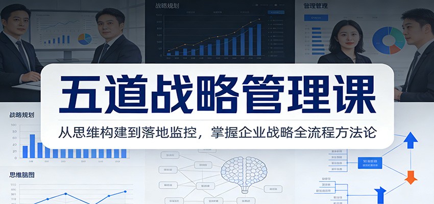 五道战略管理课:从思维构建到落地监控,掌握企业战略全流程方法论-搞薯条网