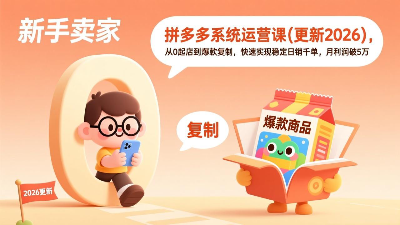 拼多多系统运营课(更新2026-搞薯条网