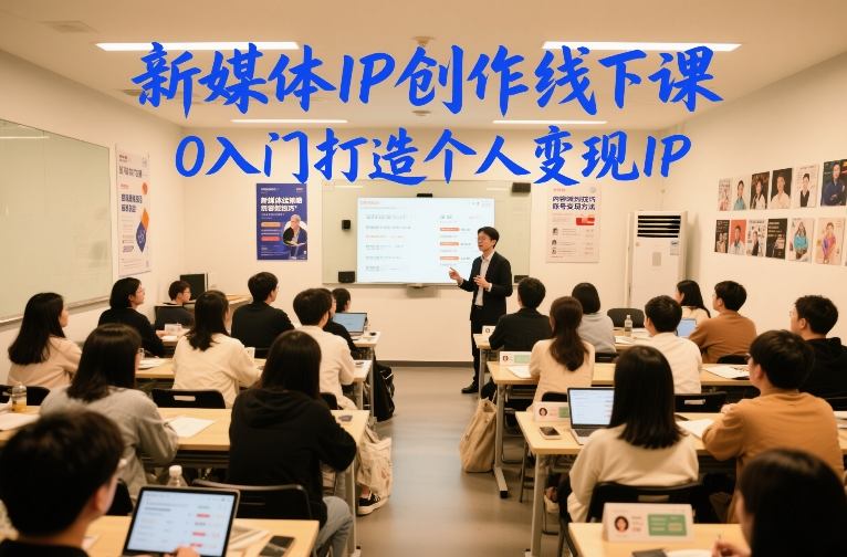 新媒体IP创作线下课,0入门打造个人变现IP-搞薯条网