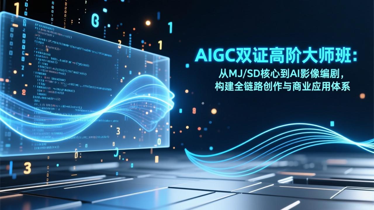 AIGC双证高阶大师班:从MJ/SD核心到AI影像编剧,构建全链路创作与商业应用体系-搞薯条网