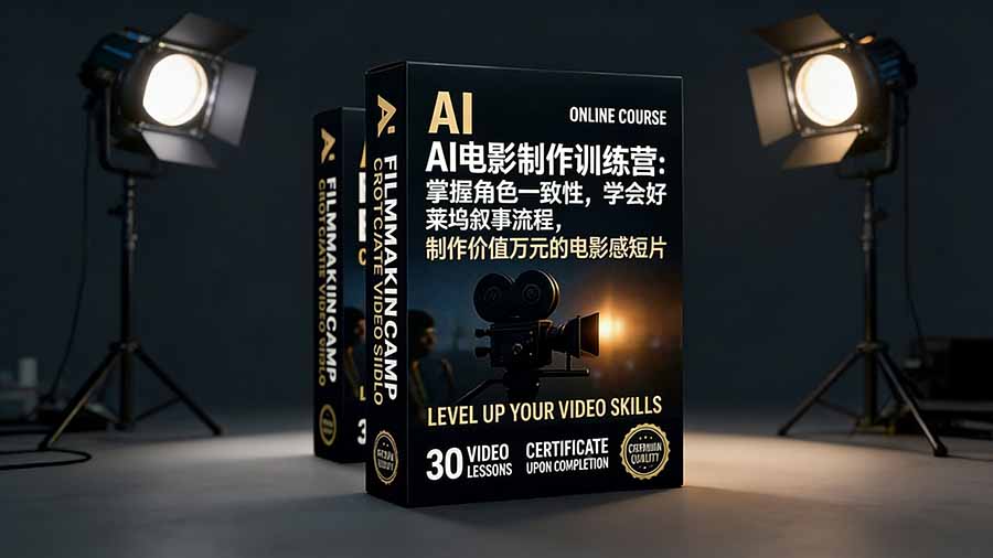 AI电影制作训练营:掌握角色一致性,学会好莱坞叙事流程,制作价值万元的电影感短片-搞薯条网
