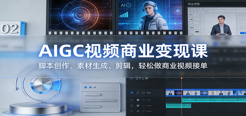 AIGC视频商业变现课:脚本创作、素材生成、剪辑,轻松做商业视频接单-搞薯条网
