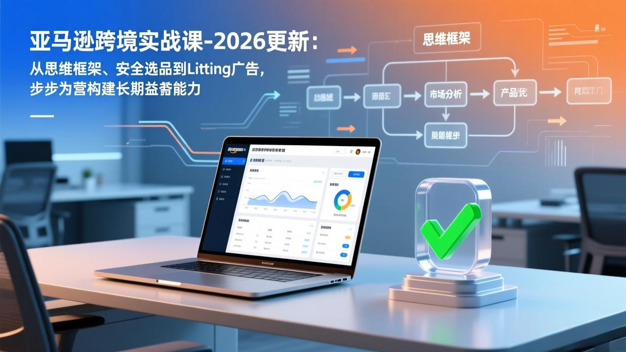 亚马逊跨境实战课-2026更新:从思维框架、安全选品到Listing广告,步步为营构建长期盈利能力-搞薯条网