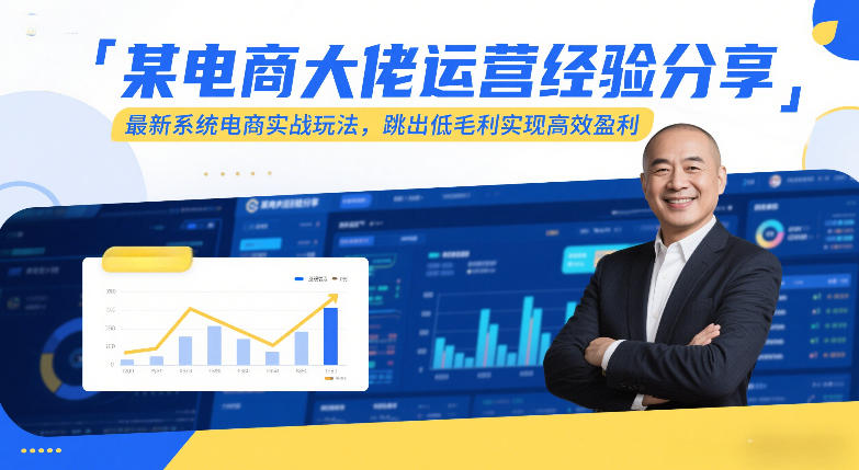某电商大佬运营经验分享,最新系统电商实战玩法,跳出低毛利实现高效盈利-搞薯条网