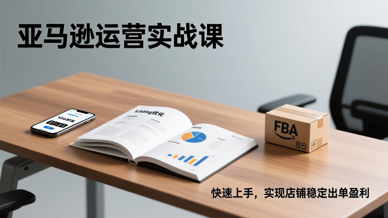 亚马逊运营实战课,Listing优化、Vine秒杀、FBA发货,快速上手,实现店铺稳定出单盈利-搞薯条网