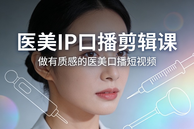 医美IP口播剪辑课,做有质感的医美口播短视频-搞薯条网