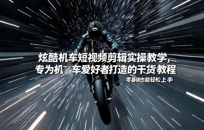 炫酷机车短视频剪辑实操教学,专为机车爱好者打造的干货教程,零基础也能轻松上手-搞薯条网