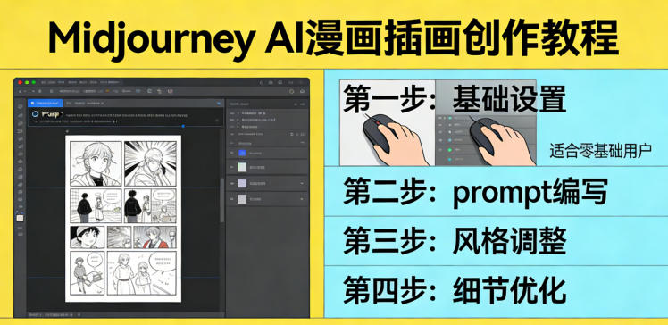 利用Midjourney AI人工智能轻松创作漫画插画教程,零基础创作完整漫画插画-搞薯条网