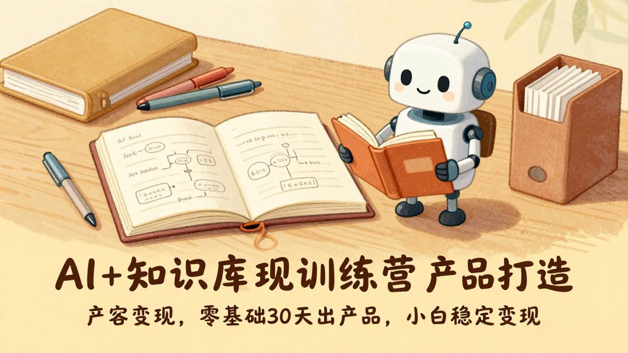 AI+知识库变现训练营,产品打造、内容创作、全平台变现,零基础30天出产品,小白稳定变现-搞薯条网
