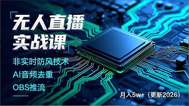 无人直播实战课(更新2月-搞薯条网