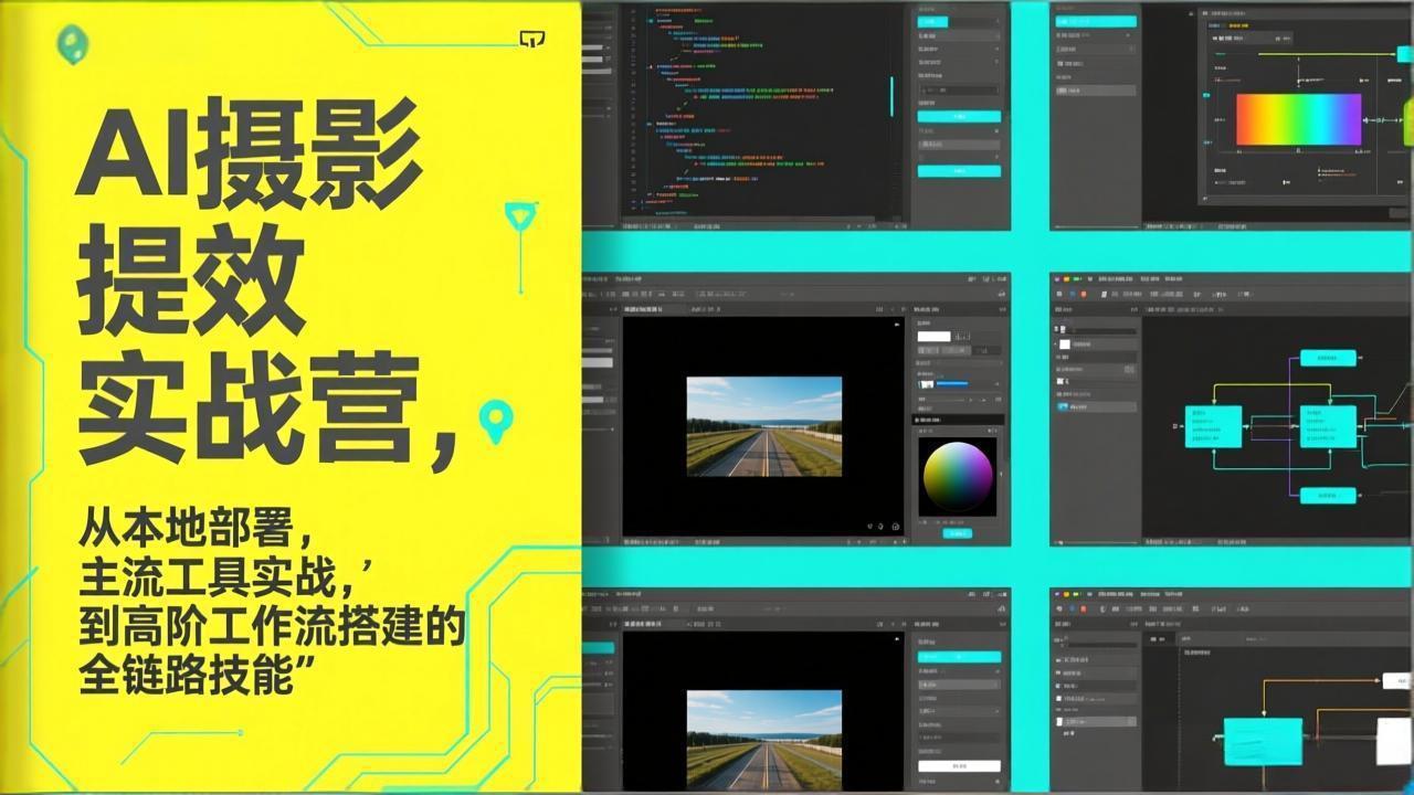 AI+摄影提效实战营,从本地部署,主流工具实战,到高阶工作流搭建的全链路技能-搞薯条网