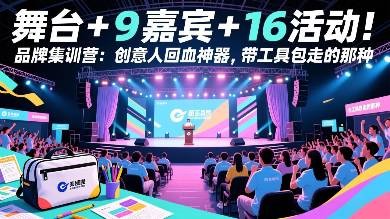 舞台 + 9 嘉宾 + 16 活动!品牌集训营:创意人回血神器,带工具包走的那种-搞薯条网
