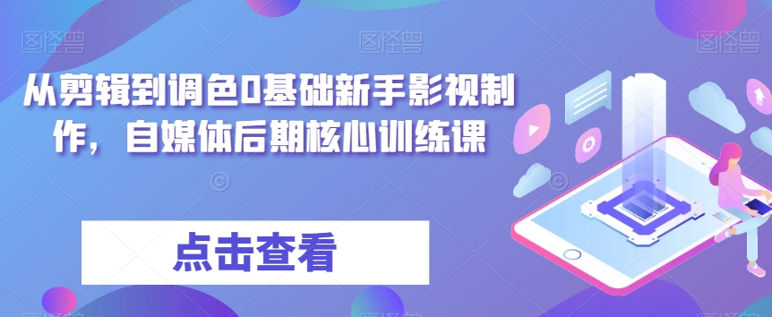 从剪辑到调色0基础新手影视制作，自媒体后期核心训练课 - 搞薯条网-搞薯条网