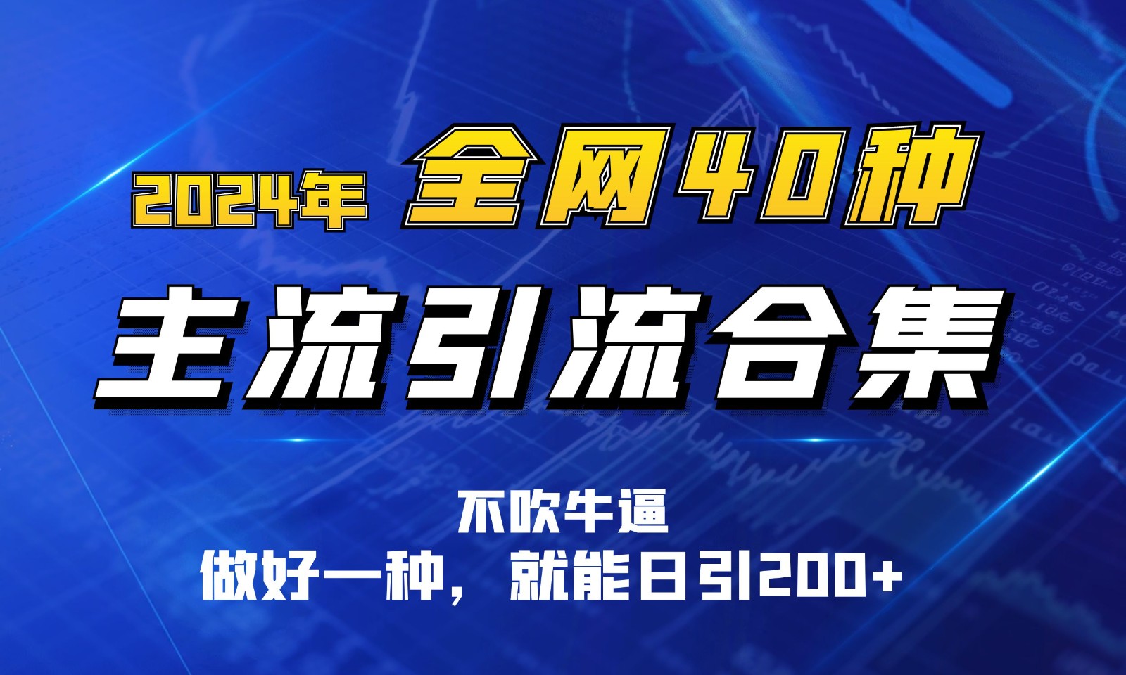 2024年全网40种暴力引流合计，做好一样就能日引100+ - 搞薯条网-搞薯条网