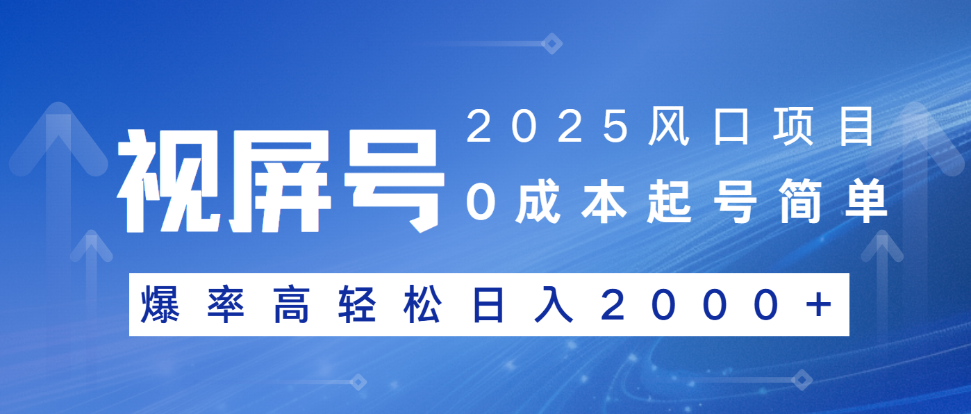 2025风口项目，视频号带货，起号简单，爆率高轻松日入2000+ - 搞薯条网-搞薯条网