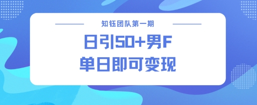 男粉引流新方法不违规，当日即可变现 - 搞薯条网-搞薯条网