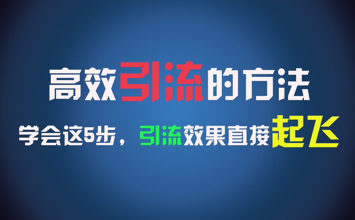 高效引流的方法，可以帮助你日引300+创业粉，一年轻松收入30万，比打工强太多！ - 搞薯条网-搞薯条网