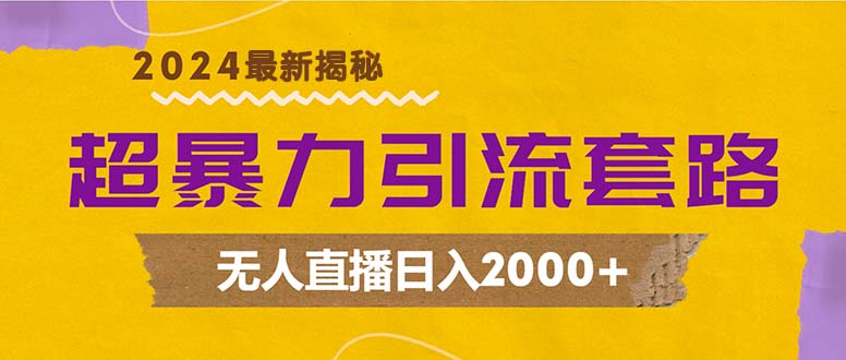 超暴力引流套路，无人直播日入2000+ - 搞薯条网-搞薯条网