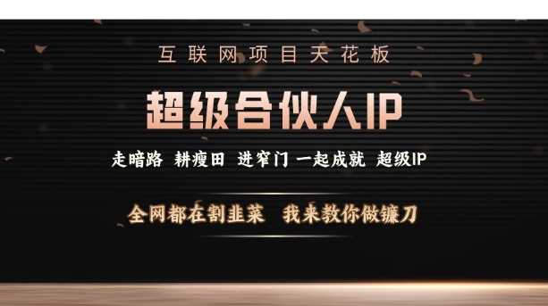 互联网项目天花板，超级合伙人IP，全网都在割韭菜，我来教你做镰刀【仅揭秘】 - 搞薯条网-搞薯条网